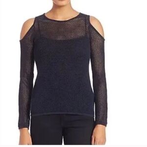 Rag + bone mesh cold shoulder top